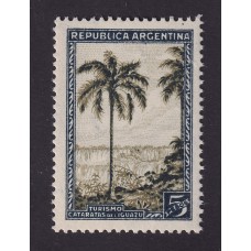 ARGENTINA 1935 GJ 763 ESTAMPILLA NUEVA MINT PAPEL CON RAYADO HORIZONTAL U$ 65